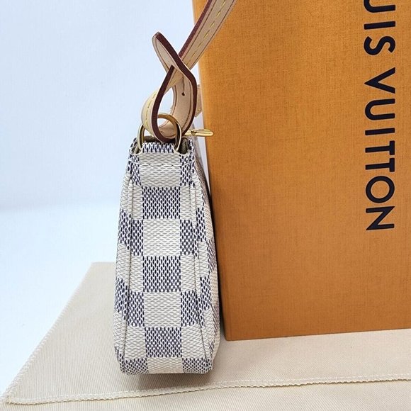 LOUIS VUITTON Pochette Accessoires Damier Azur Pouch Bag Crossbody M41207 NWT - Picture 7 of 12